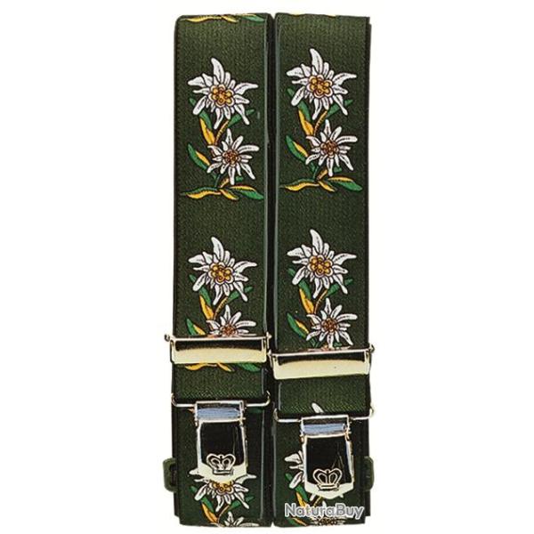 Bretelles de pantalon � motifs edelweiss