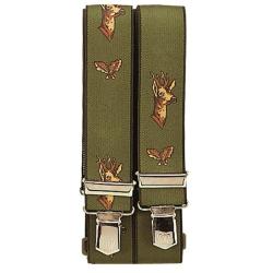 Bretelles de pantalon &agrave; motifs t&ecirc;tes de chevreuil