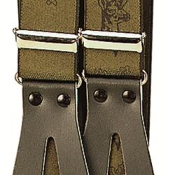 Bretelles de pantalon &agrave; motifs t&ecirc;tes de chevreuil &agrave; bouton