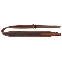 Bretelle pour fusil en Cuir d'&Eacute;lan et li&egrave;ge anti-d&eacute;rapant