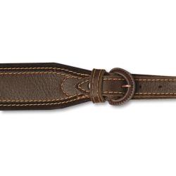 Bretelles pour fusil en cuir d'&eacute;lan