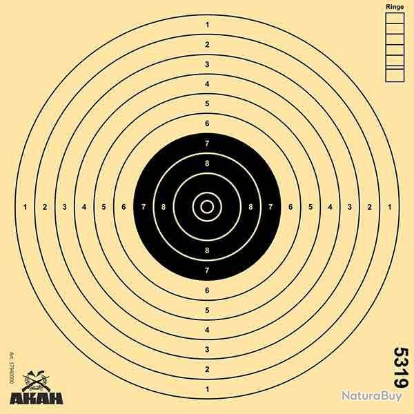 Cible de tir carton AKAH 14 X 14 cm