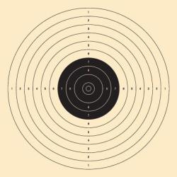 Cible de tir carton 17 X 17 cm