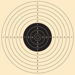 Cible de tir carton 55 X 55 cm