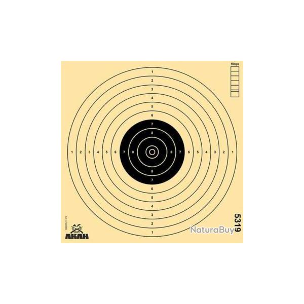 Cible carton pistolet 17x17 cm AKAH
