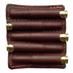 Etui pour cartouches en cuir d'&eacute;lan