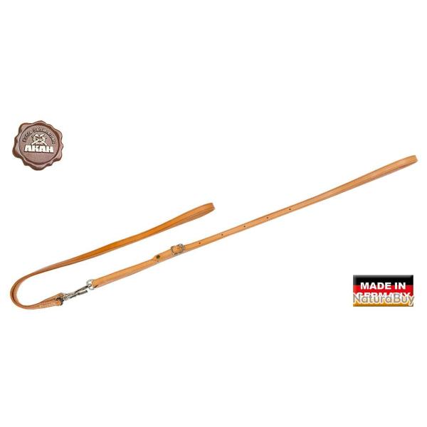 Laisse AKAH pour chien avec fermoir crochet sp�cial ouvert Longeur 1,60m Largeur 14mm Beige