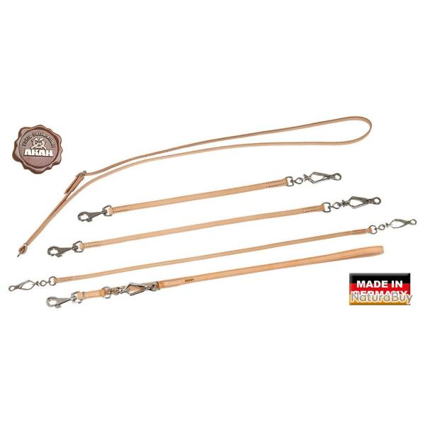 Laisse principale AKAH pour chien Longeur 90cm Beige