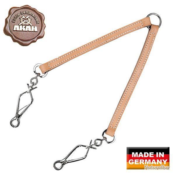 Rallonge pour laisse AKAH pour 2 chiens Longeur 2x35cm Beige