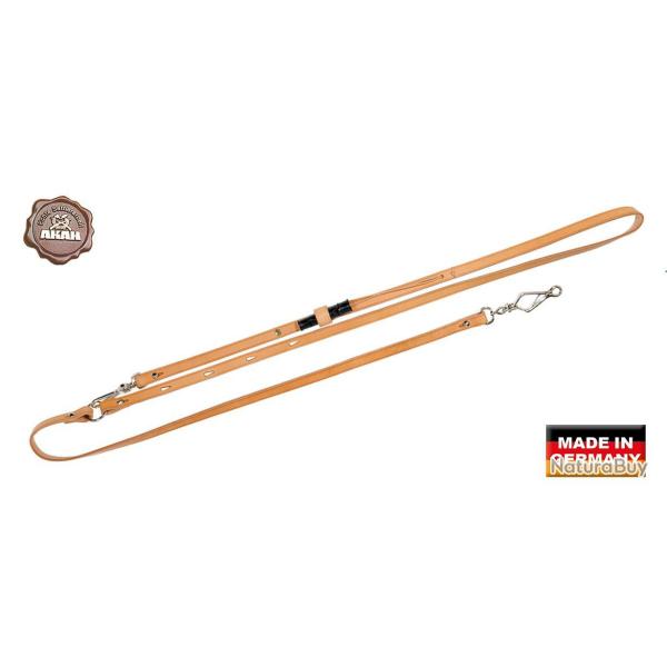 Laisse Nordique AKAH pour chien en cuir beige