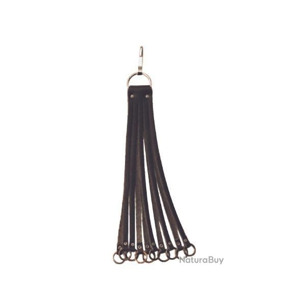 Porte-perdreaux avec 10 lani�res en cuir naturel