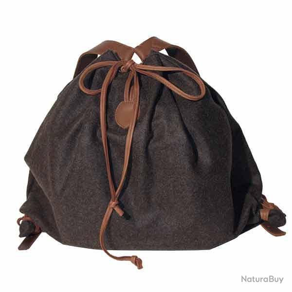 Sac a dos de montagne AKAH en LODEN/CUIR D'ELAN