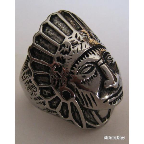 BAGUE ACIER INOX CHEF INDIEN - Ref.03