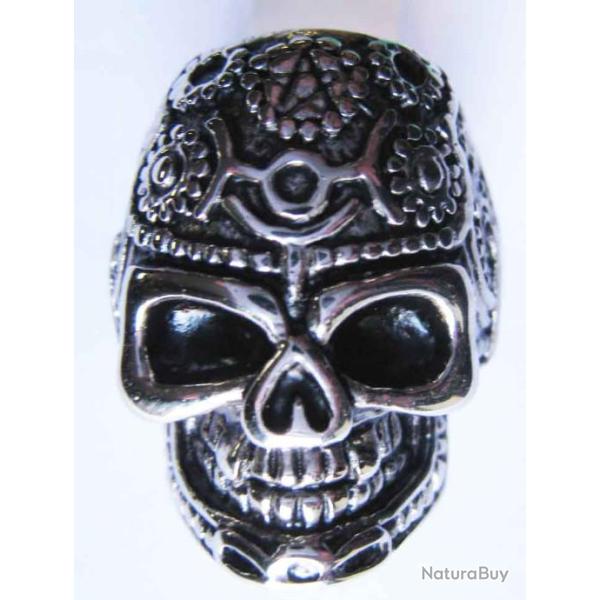 BAGUE ACIER INOX SKULL - Ref.07