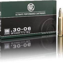 Munitions RWS calibre 30-06 Uni Classic 200gr - 13g x20