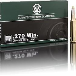 Munitions RWS calibre 270 Win Evolution 154gr - 10g x20