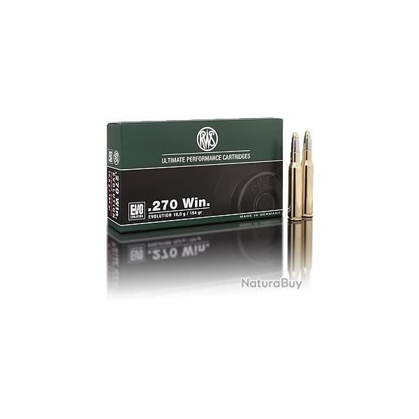 Munitions RWS calibre 270 Win Evolution 154gr - 10g x20