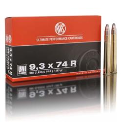 Munitions RWS calibre 9.3x74R Uni Classic 293gr - 19g x20