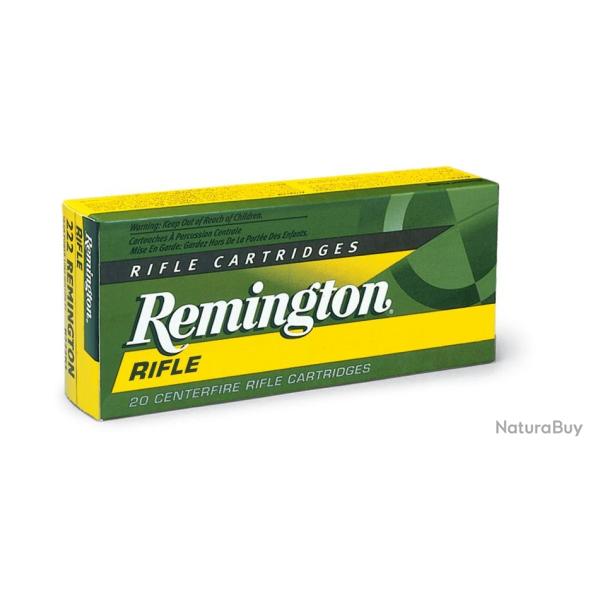 Munitions REMINGTON calibre 222 Rem High Performance Rifle 50gr - 3.2g x20