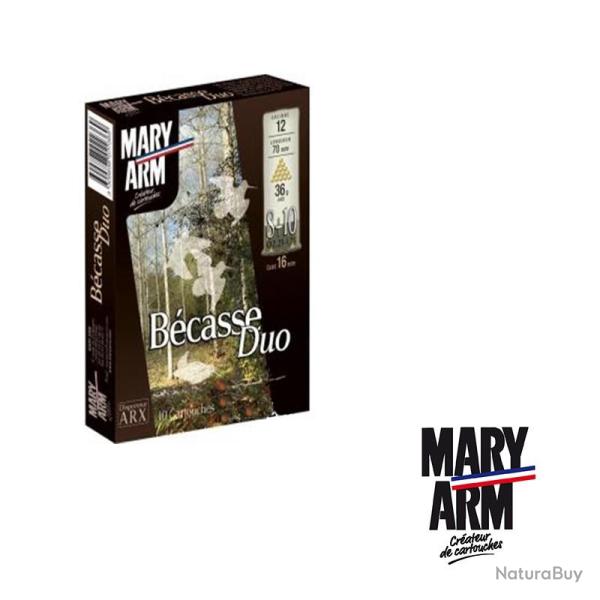 10 Cartouches MARY ARM Cal.12 Bcasse Duo