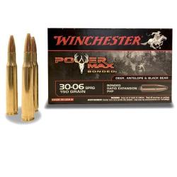 Munitions WINCHESTER Calibre 30-06 Power Max Bonded 150gr - 9.7g x20