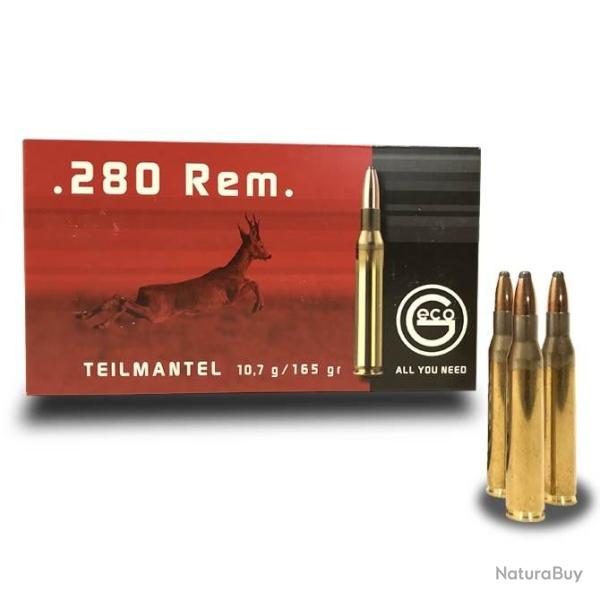 Munitions GECO calibre 280 Rem Softpoint 165gr - 10.7g x20