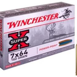 MUNITIONS WINCHESTER CALIBRE 7x64 POWER POINT 162gr - 10.5g x20