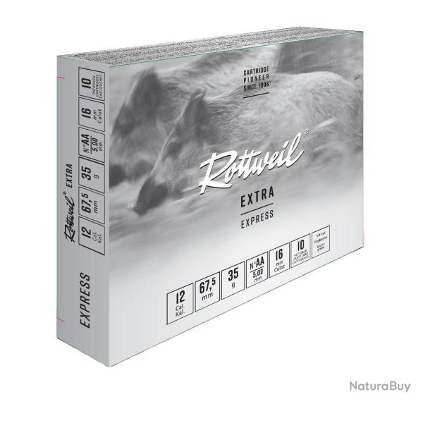MUNITIONS ROTTWEIL EXPRESS CHEVROTINE CALIBRE 12/67.5 38G x10