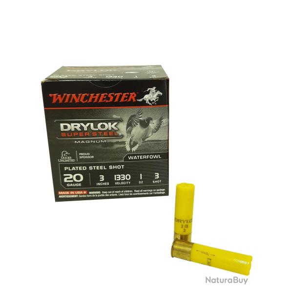 Munitions de chasse WINCHESTER DRYLOK SUPER STEEL Cal.20/76