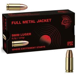 MUNITIONS GECO CALIBRE 9MM LUGER FMJ 124gr - 8g x50