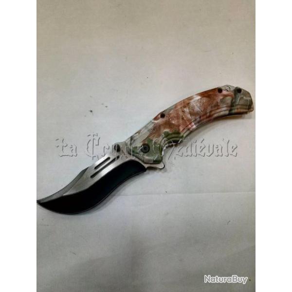 COUTEAU TACTIQUE CAMOUFLAGE ARMY