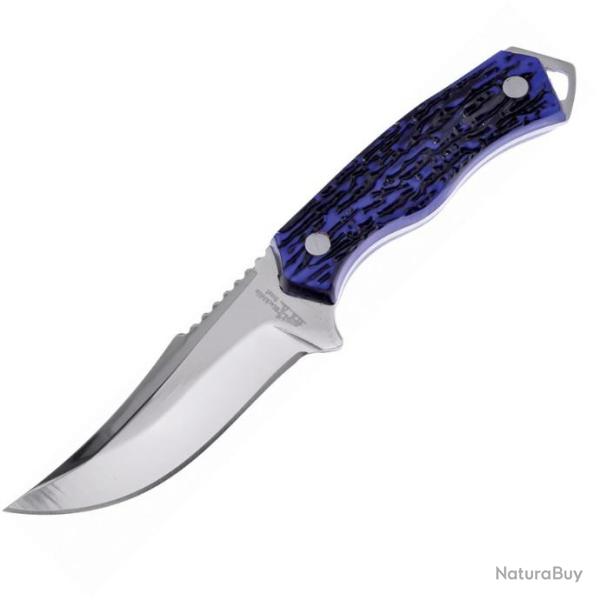 Couteau Bowie Blue Delrin manche G10 lame Acier FBKH017STBL071