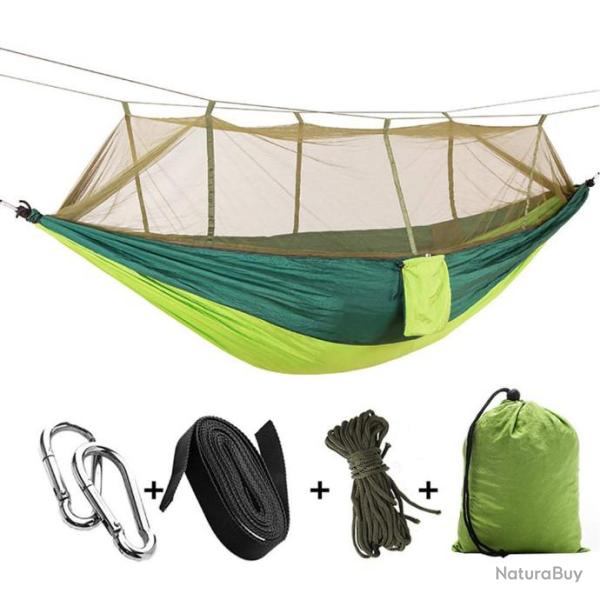 LIVRAISON RAPIDE- Hamac Camping Moustiquaire Portable Pliable VERT CLAIR - LIVRAISON GRATUITE   !!