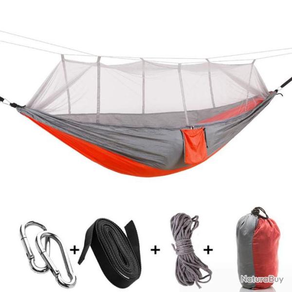 LIVRAISON RAPIDE- Hamac Camping Moustiquaire Portable Pliable ROUGE - LIVRAISON GRATUITE   !!