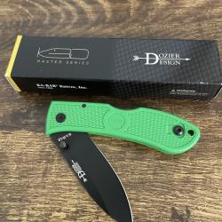 Couteau Ka-bar Dozier Folding Hunter Lame Acier AUS-8 Manche Zytel Green Lockback Clip 4062KG
