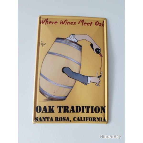 PLAQUE METAL "OAK TRADITION"