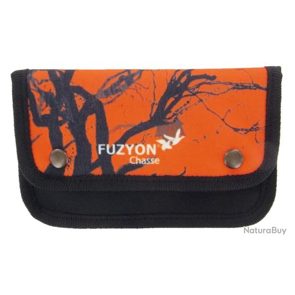 POCHETTE DE CEINTURE  7 CARTOUCHES CAMO ORANGE ET NOIR FUZYON