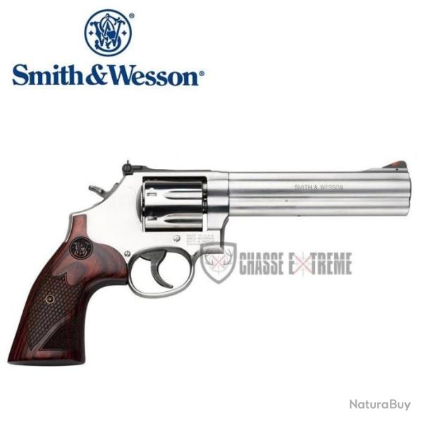 Revolver S&W 686 PLUS LUXE 6" Crosse Bois Cal 357mag