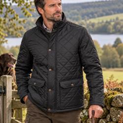 Veste matelass&eacute;e Tyler Diamond noire