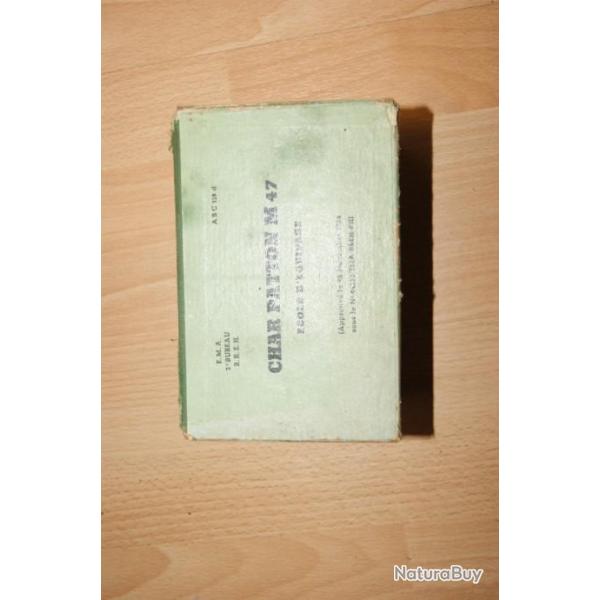 boite de FICHES plastifies NEUVES de CHAR PATTON M47 quipage de 1954 -  (d9t87)