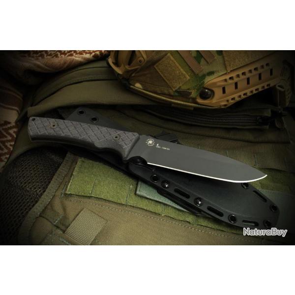 Couteau Spartan Blades Damysus Lame Acier Carbon 1095 Manche Micarta Etui Made USA SBSL003BKBK