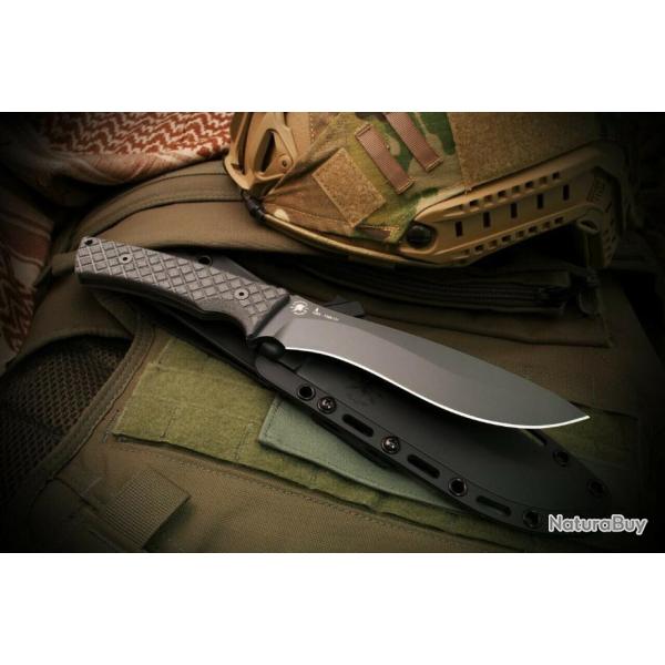 Couteau Spartan Blades Machai Lame Acier Carbon 1095 Manche Micarta Etui Made USA SBSL002BKBK