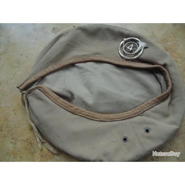 b�ret 4� chasseur � cheval insigne DP Indo Indochine  b�ret fab locale Alg�rie ABC cavalerie