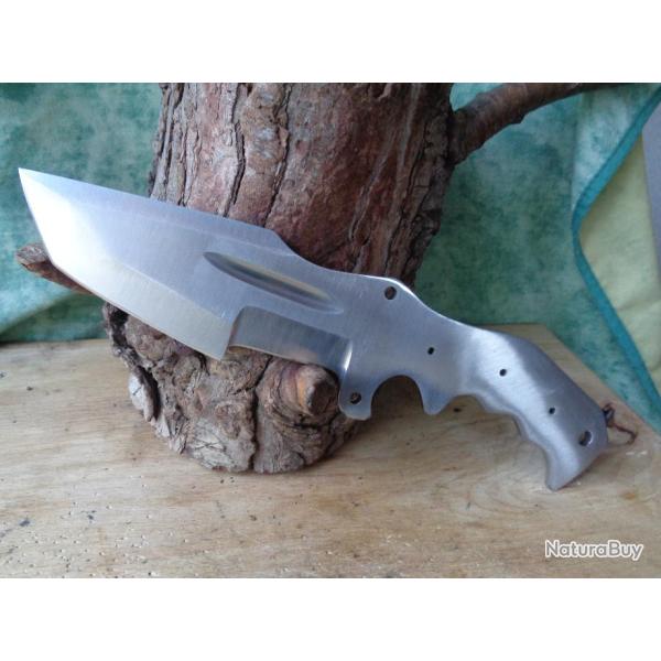 Lot de 2 Lames � Customiser Tracker Tanto Chopper Lame Acier Inox BL137