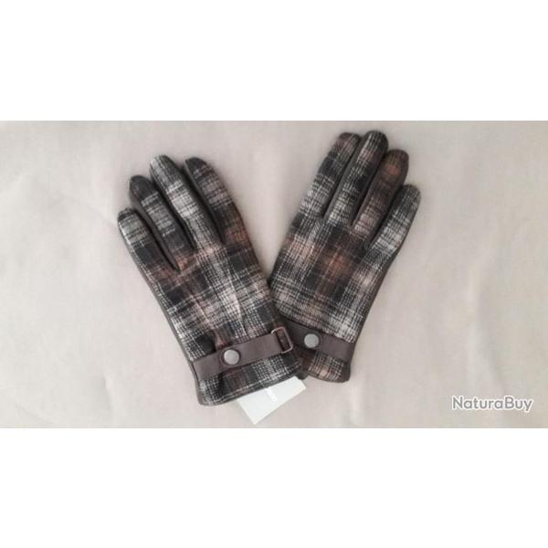 Paire de gants vintage homme taille M neufs de stock