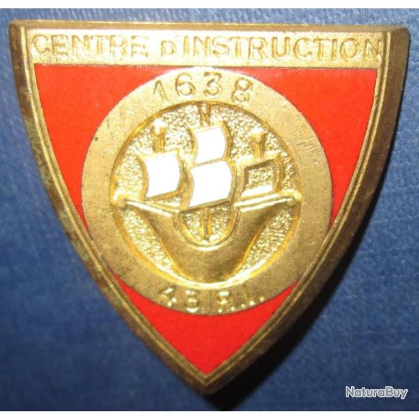 43� R.I, 1638, Centre d'Instruction, �mail, dos guilloch�