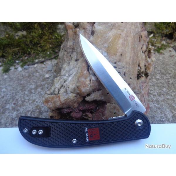 Couteau Al Mar Ultralight Falcon Lame Acier 8Cr13MoV Manche FRN Linerlock Clip AMK4124