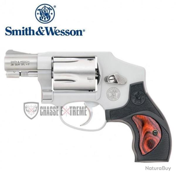 Revolver S&W 642 Pc Crosse Bois Inserts Cal 38 Sp