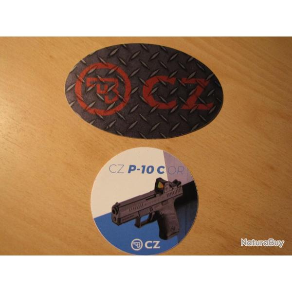 Auto collant lot CZ + CZ P 10C  ( ma 22)