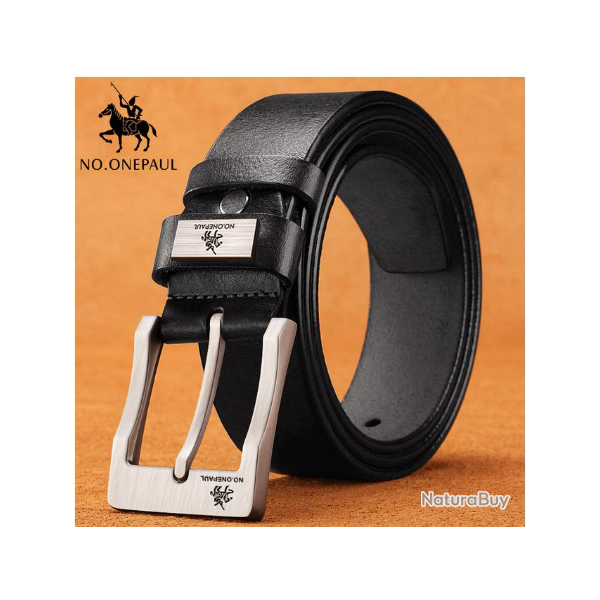 Ceinture en cuir v�ritable NOIR - LIVRAISON OFFERTE